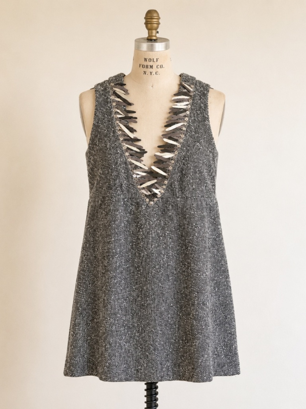 Y2K Anna Sui for Target Embellished Tweed Shift Dress | Rare Archive Piece |